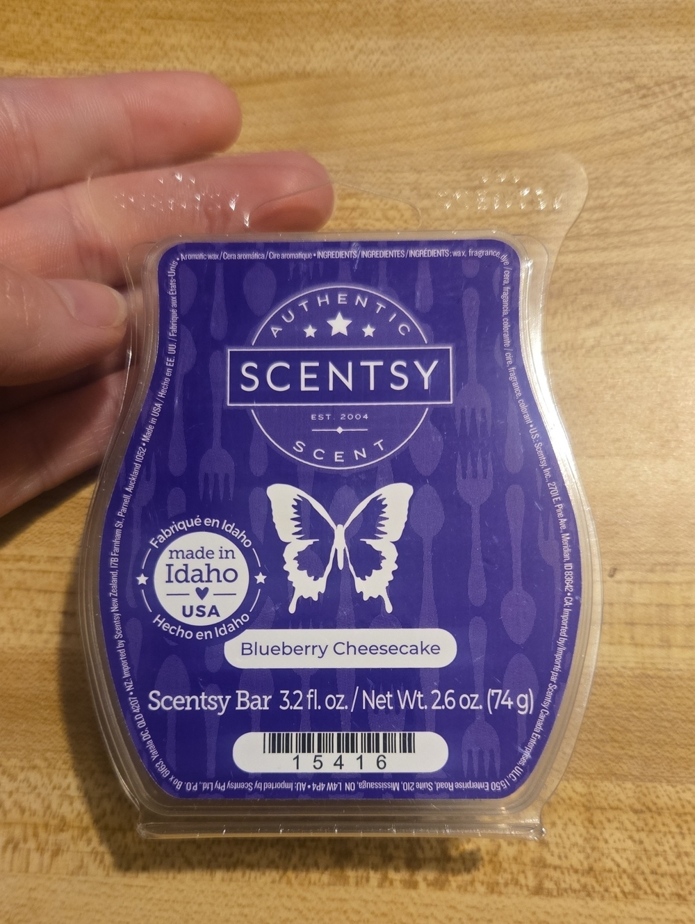 Scentsy Blueberry Cheesecake Wax Bar - Purple